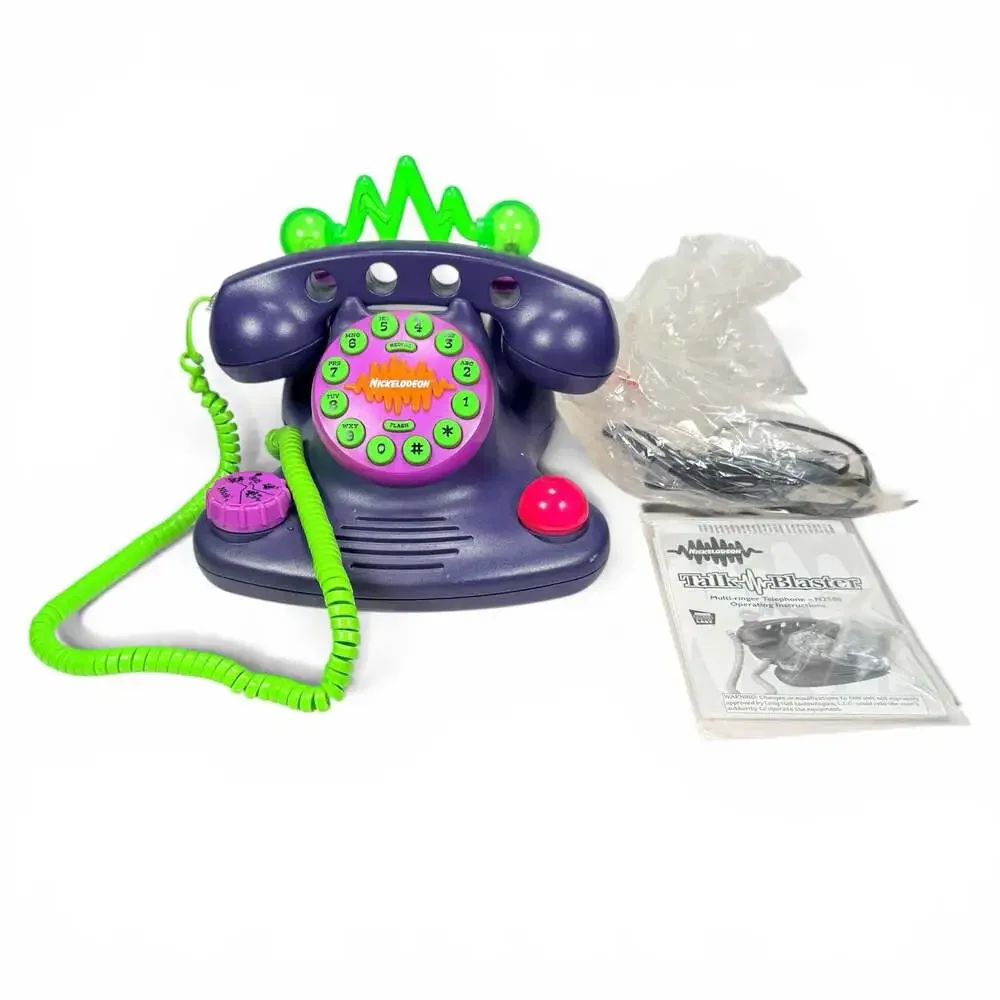 Vintage 1996 Nickelodeon Talk Blaster Multi-Ringer Telephone